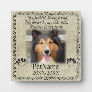 Plaque Photo Mon Ami Fidèle Pet Sympathie Custom Burlap
