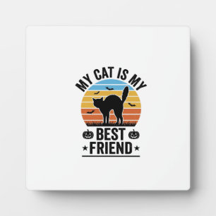 Plaque Photo Mon chat est mon meilleur ami conception de t-shir