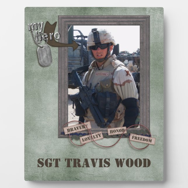 Plaque Photo Mon héros (Devant)