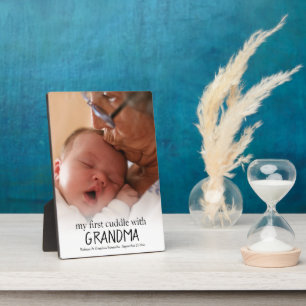 Plaque Photo Mon premier câlin avec grand-mère photo bébé nouve