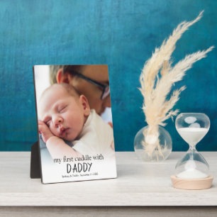 Plaque Photo Mon premier câlin avec papa Photo bébé nouveau-né