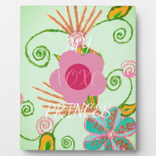 Plaque Photo Mon XOXO Little Princess Floral Art Design d'impre