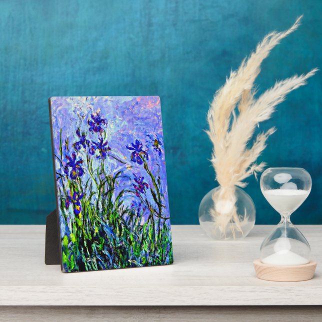 Plaque Photo Monet - Lilacs et Irises (Côté)