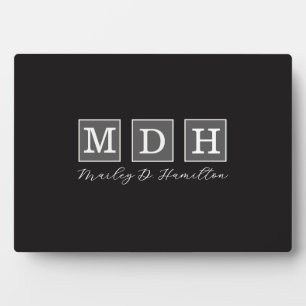 Plaque Photo Monogramme de nom d'entreprise moderne
