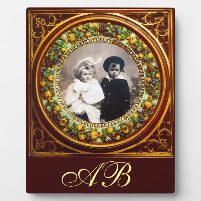 PLAQUE PHOTO MONOGRAMME FRUITS DE LA RENAISSANCE FLORENTINE (Devant)