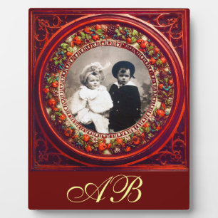 PLAQUE PHOTO MONOGRAMME FRUITS DE LA RENAISSANCE FLORENTINE