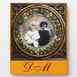 PLAQUE PHOTO MONOGRAMME FRUITS DE LA RENAISSANCE FLORENTINE