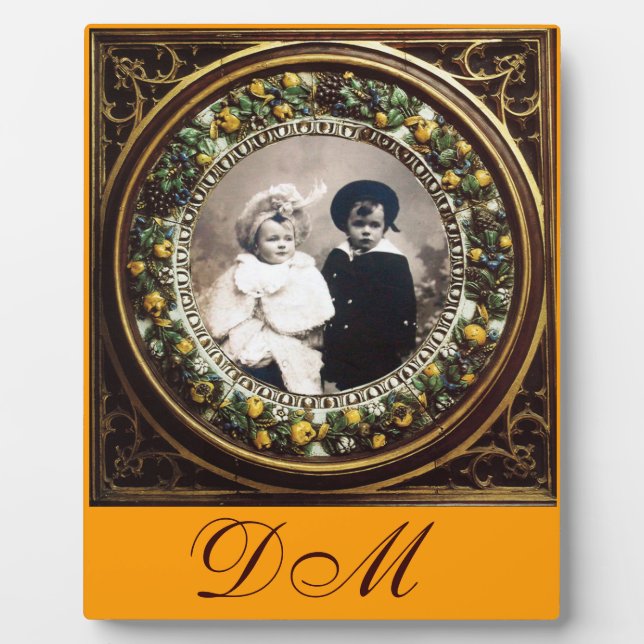 PLAQUE PHOTO MONOGRAMME FRUITS DE LA RENAISSANCE FLORENTINE (Devant)