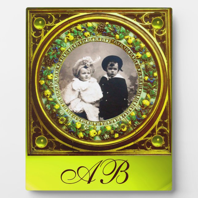 PLAQUE PHOTO MONOGRAMME FRUITS DE LA RENAISSANCE FLORENTINE (Devant)