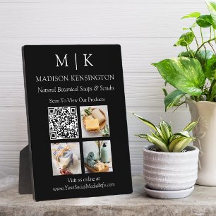 Plaque Photo Monogramme ou ajouter un logo Business QR Code pho