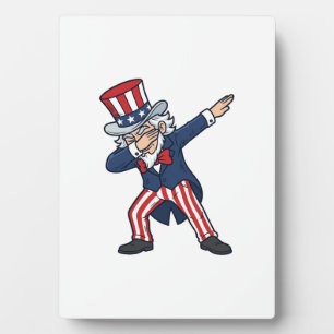 Plaque Photo Monsieur patriotique Dabbing Design vectoriel vint