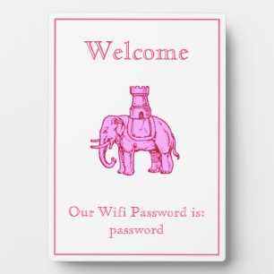 Plaque Photo Mot de passe Wifi Elephant and Castle
