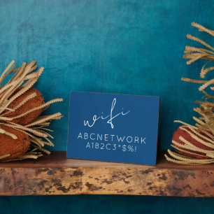 Plaque Photo Mot de passe Wifi en bleu