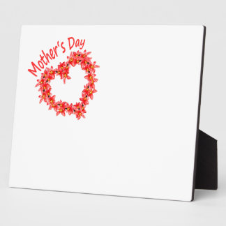 Plaque Photo Mother’s Day - Tulip Heart - Illustration | 