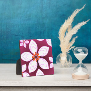 Plaque Photo Motif Abstrait Floral Rose   Fleur Esthétique Ar