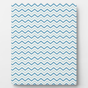 Plaque Photo Motif Aqua Blue Chevron
