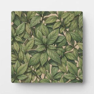 Plaque Photo Motif botanique vert feuille sans couture vintage