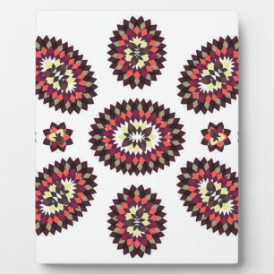 Plaque Photo Motif de fleurs Mandala