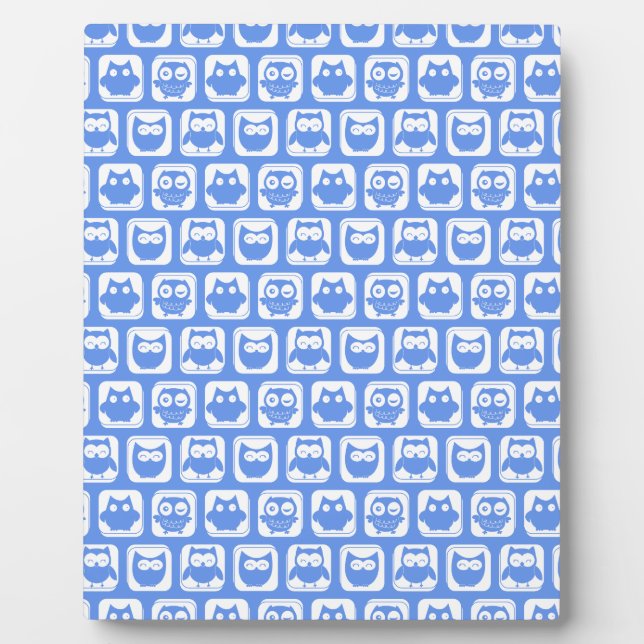 Plaque Photo Motif de la Chouette bleue (Devant)