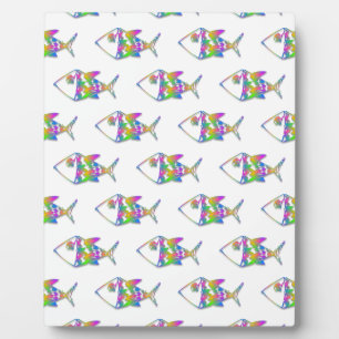 Plaque Photo Motif de poisson Abstrait