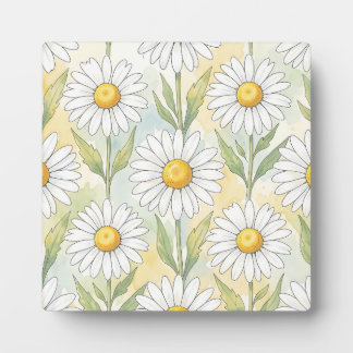 Plaque Photo Motif floral de marguerite blanche joyeuse