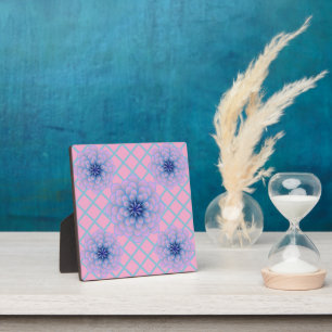 Plaque Photo Motif floral violet bleu pastel esthétique sans co