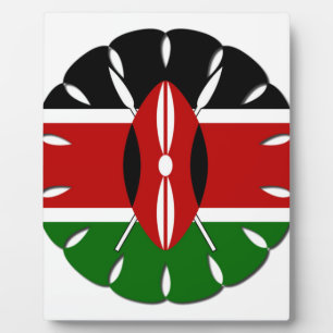 Plaque Photo Motif kenyan rond : un symbole national