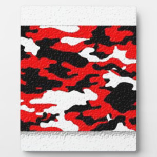 Plaque Photo Motifs rouges de camouflage