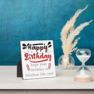 Plaque Photo Motivational Joyeux voeux d'anniversaire.