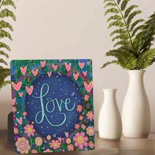 Plaque Photo Motivationnel Inspirationnel Coeurs Aimer Inspirit