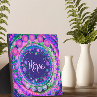 Plaque Photo Motivationnel tendance violet Plutôt Espoir Inspir