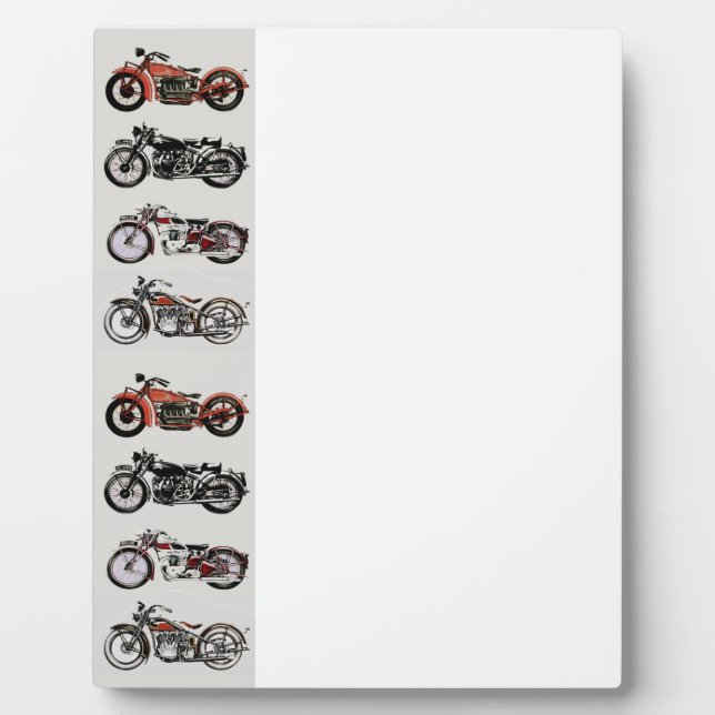 Plaque Photo MOTOCYCLES vintages (Devant)