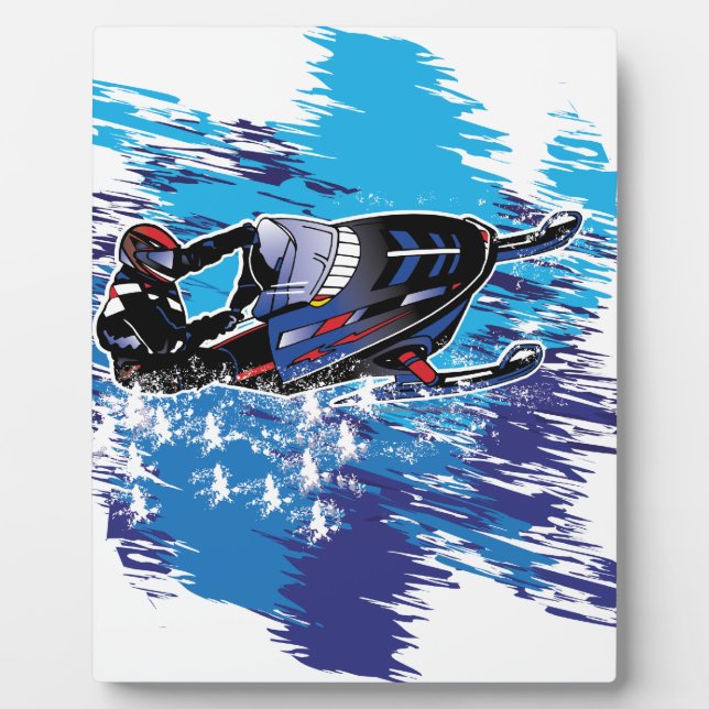 Plaque Photo Motoneige cool (Devant)