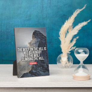 Plaque Photo Mots Motivationnels - Escalade Wolf affamé La Coll
