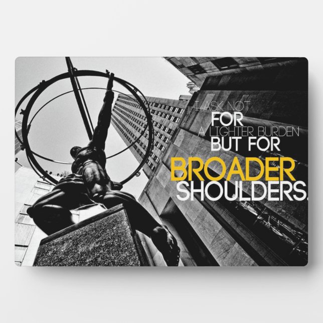 Plaque Photo Mots Motivationnels - Ne Demandez Pas De Fardeau P (Devant)