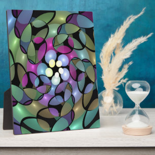 Plaque Photo Mouvements colorés Abstrait Trippy Fractal Art