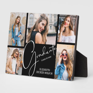 Plaque Photo Multi Photo on Black Graduation Keepsake