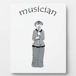 Plaque Photo musicien