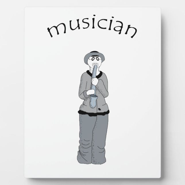 Plaque Photo musicien (Devant)