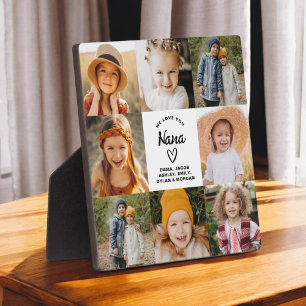 Plaque Photo Nana We Love You Hearts Modern Photo Collage