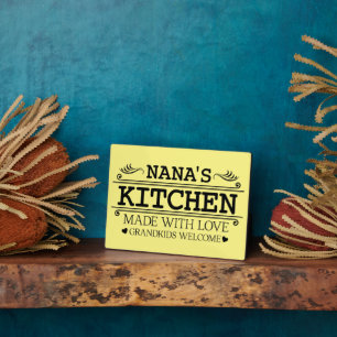 Plaque Photo Nana's Kitchen word art