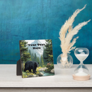 Plaque Photo Nature Ours Noir 