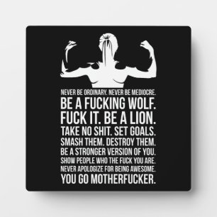 Plaque Photo Ne jamais être ordinaire - Motivation de la condit