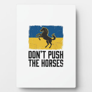 Plaque Photo Ne Pousse Pas Le Cheval Cheval Vintage