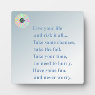 Plaque Photo Ne vous inquiétez jamais