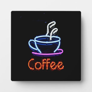 Plaque Photo Neon Coffee Sign