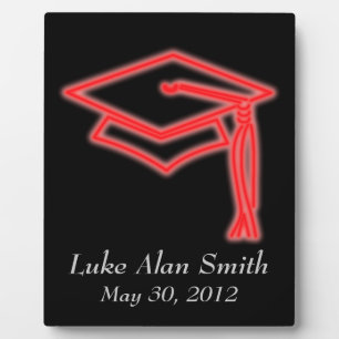 Plaque Photo Neon Grad Casquette Rouge