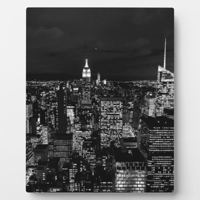 Plaque Photo New York City Night Skyline (Devant)