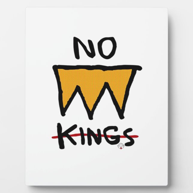 Plaque Photo No Kings Anti Classic (Devant)