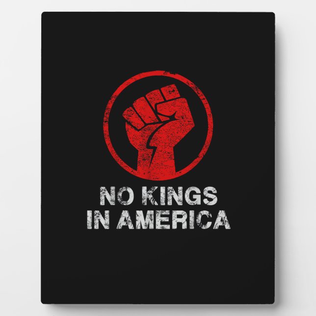 Plaque Photo No Kings In America Since 1776 Resist 8647 US Flag (Devant)